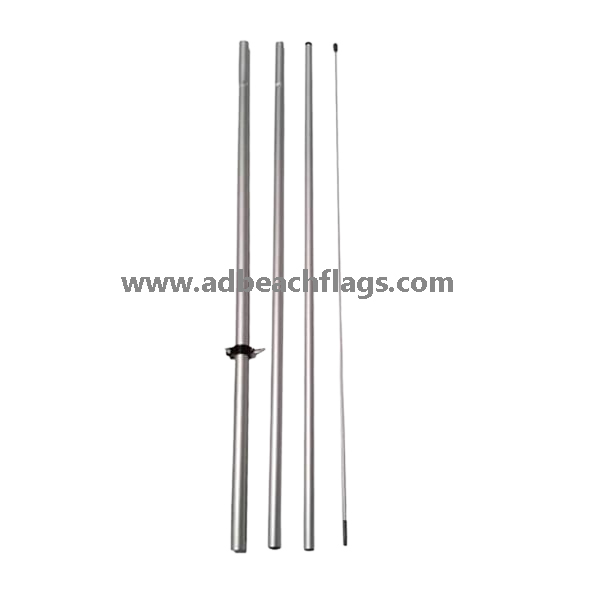 Fiberglass Pole kit silver color