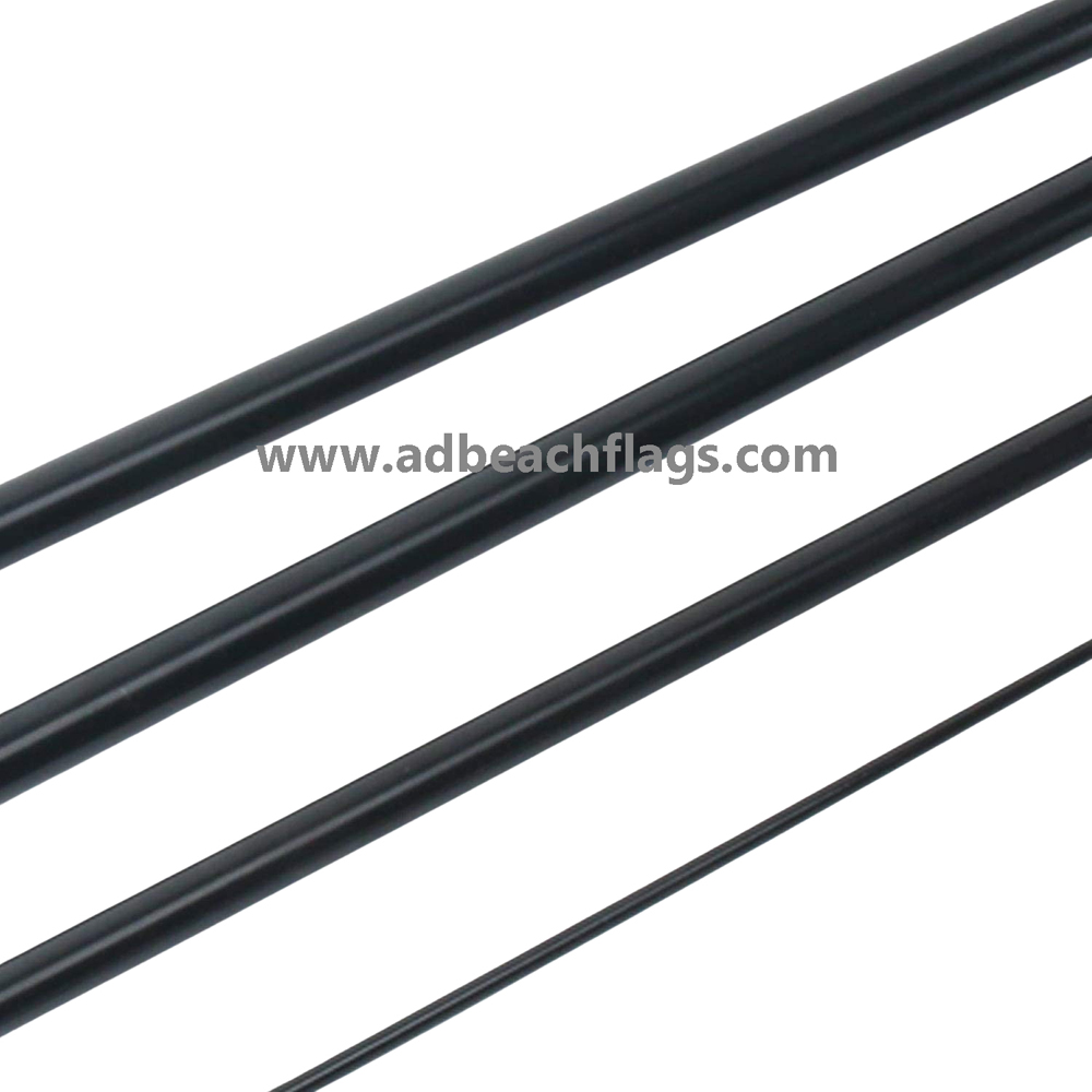 aluminium poles, aluminium poles with flexible fiberglass pole on top, www.adbeachflag.com