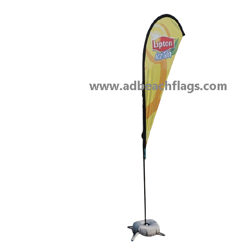 teardrop shape flag, advertising flag with water bag, custom flag with water bag application