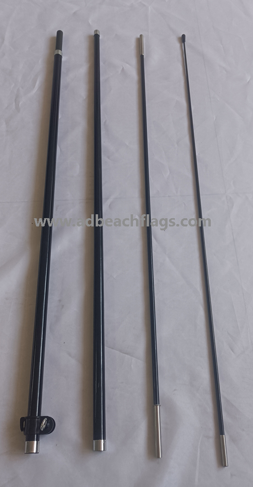 fiberglass poles 3.4m for teardrop flags, feather flags