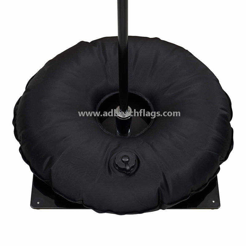 Steel base with waterbag, black waterbags