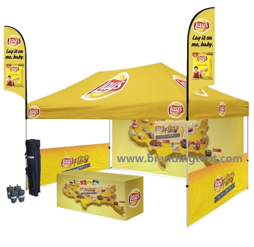 advertising flag + advertising tent + advertising table cover combo www.adbeachflags.com