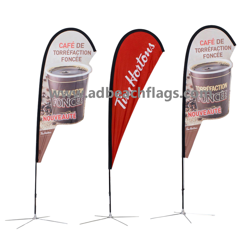 beach flags, 3D flags, customized flags in teardrop shape