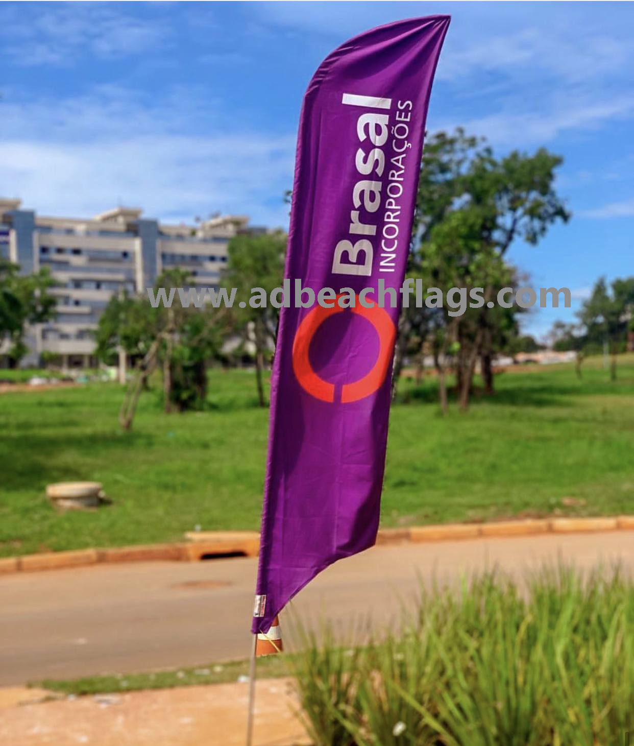 Finished flags inspected before shipment