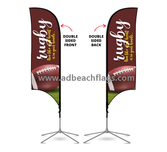 Concave Flags double sides printing