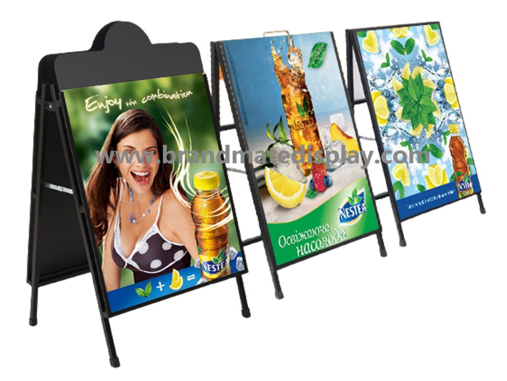 A frame banner, A frame display