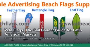 Advertising flag shapes including teardrop and feather banners